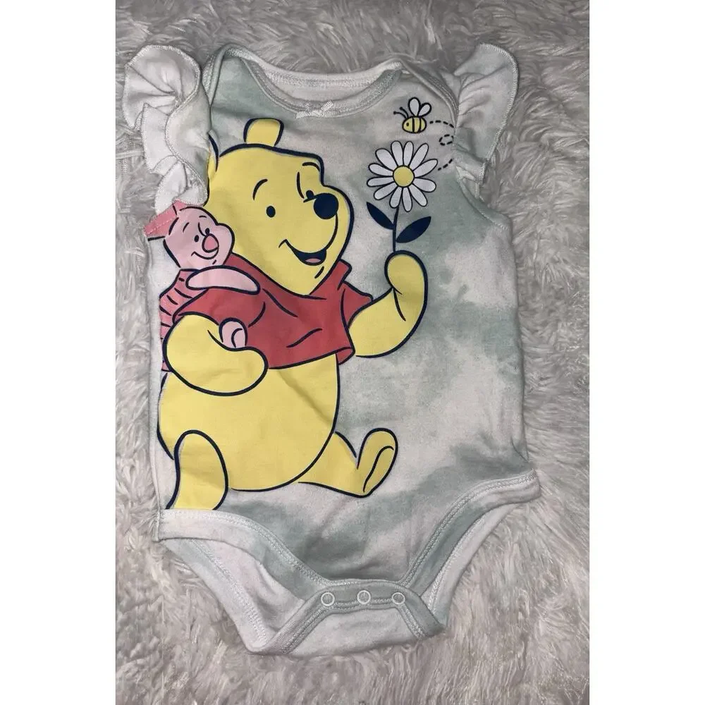 Disney Baby Winnie The Pooh 0-3 One Pc. Snap Bottom Top. Adorable, Soft